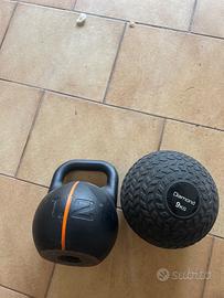 Palla medica e kettlebell