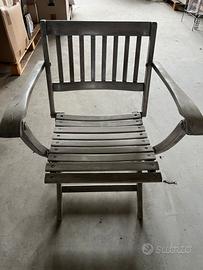 Sedia con braccioli pieghevole