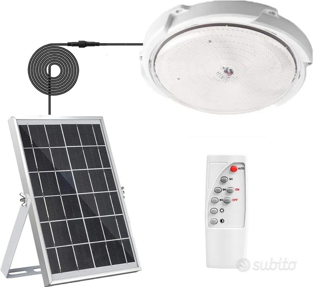 Faro Led 400W Con Pannello Solare Da Esterno Con Controllo Remoto