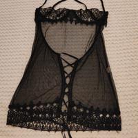 baby doll trasparente nero