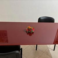 Tavolo in vetro e ferro battuto