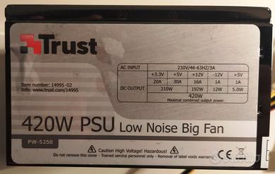 Alimentatore per pc computer desktop Trust PW-5250
