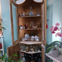 Angoliera bianca e oro in legno buone condizioni