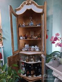 Angoliera bianca e oro in legno buone condizioni