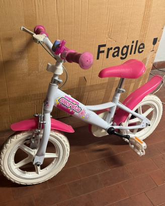 Bicicletta per bambina con rotelle removibili