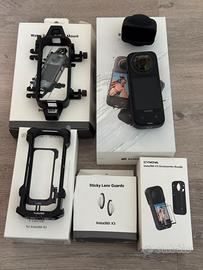 Insta360 X3 come nuova + 2 frame per kite e MTB