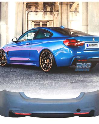 PARAURTI POSTERIORE BMW F32 F33 LOOK M DOPPIA USCI