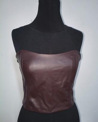 Top Corpetto similpelle Calliope 