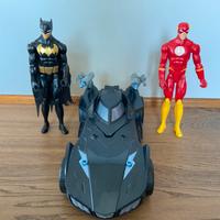 Batman flash e batmobile come nuovi