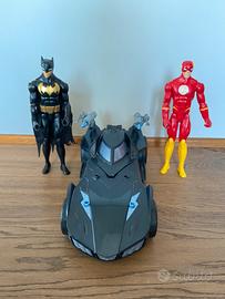 Batman flash e batmobile come nuovi