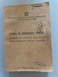Libro codice avviamento postale 1967
