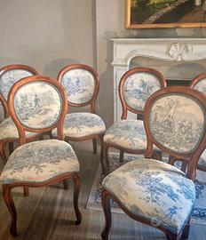 6 sedie country chic, come nuove!