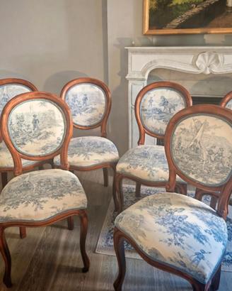 6 sedie country chic, come nuove!