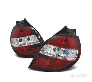 FANALI PER RENAULT CLIO 3 05-09 ROSSO BIANCO LOOK 