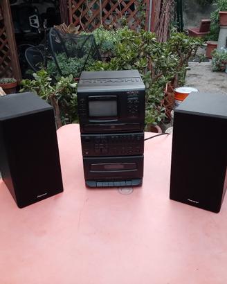 Mini Sistema hi fi Hitachi AX-3E  radio am/fm-lett