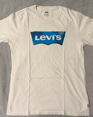 T-Shirt mai usata Levi's bianca, con logo classico