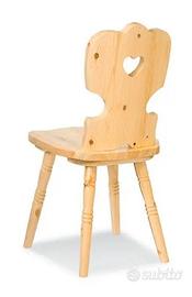 sedie tirolesi in pino grezzo 