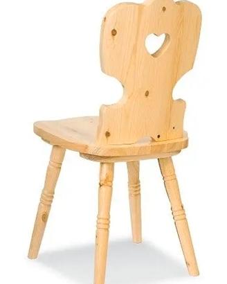 sedie tirolesi in pino grezzo 