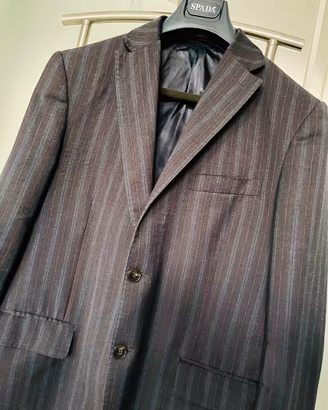 Giacca uomo gessata blu/marrone tg 52 Spada