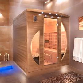 Sauna Infrarossi 5 Posti 185x185x200 cm NUOVA