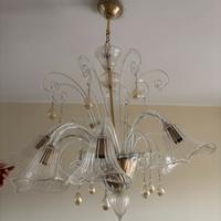 Lampadario in vetro murano