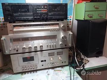 impianto stereo vintage philips lenco akai yamaha