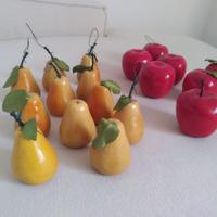 Decorazioni Natale vintage piccole mele e pere