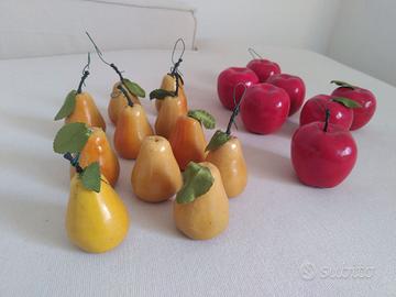 Decorazioni Natale vintage piccole mele e pere