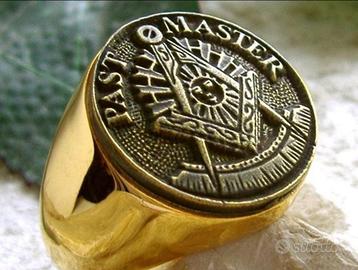 Anello Masonic Master Placcata Oro 24kt