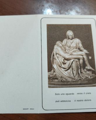 ricordini funebri lutto la madonna della pietà 