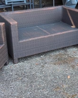 SALOTTO DA GIARDINO IN POLYRATTAN 4 POSTI