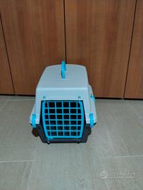 gabbietta per gatti nuova si divide in due blu.gr