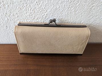 Portafoglio beige donna