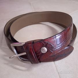 Cintura FERRE'uomo pelle trama coccodrillo marrone