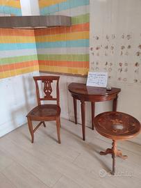 Consolle,tavolino e sedia 