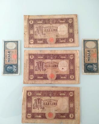 Vecchie banconote da 1000 