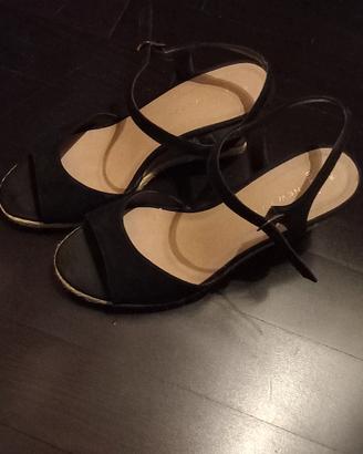 sandali aperti con zeppa n.38