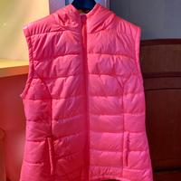 Smanicato imbottito rosa fluo con cappuccio (XL)