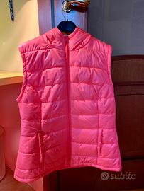Smanicato imbottito rosa fluo con cappuccio (XL)