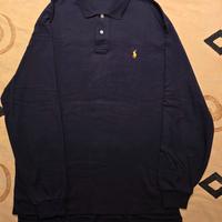 Polo Ralph Lauren blu, manica lunga, usata, uomo L