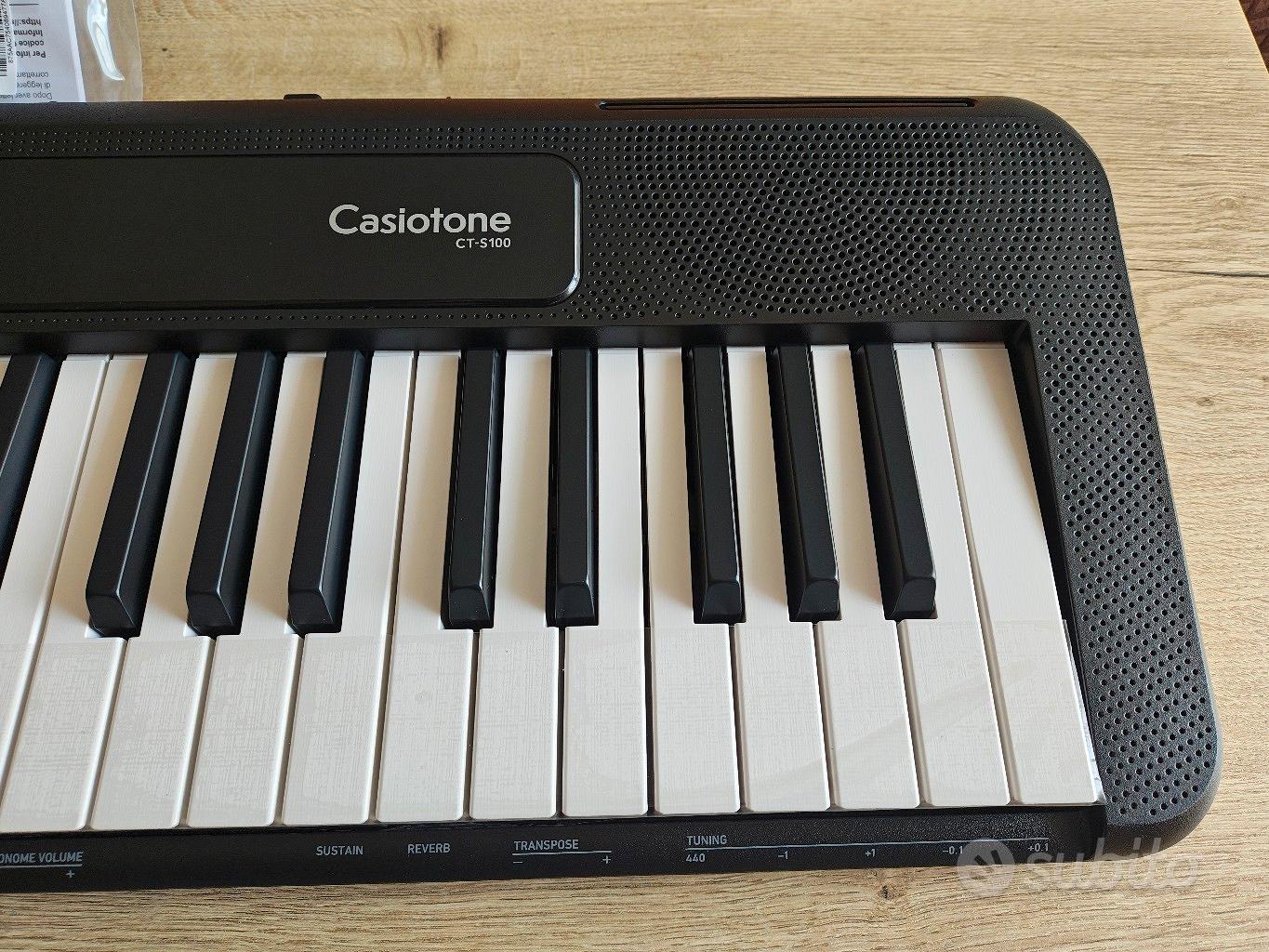 Tastiera Musicale Casio CT-S100 | 61 Tasti, 122 Suoni, 61 Ritmi | USB Per PC | Leggio Incluso | Nero