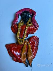 Decorazione da parete vintage femminile esotica