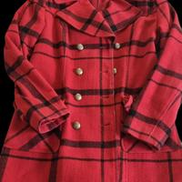 Cappotto rosso a quadri in lana SASCH – Taglia M
