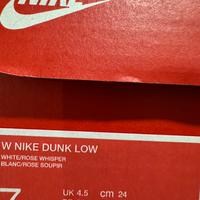 Dunk low biamche e rosa