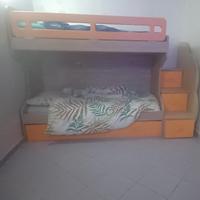 Cameretta con 3 lettini 3 materassi e scala con gr
