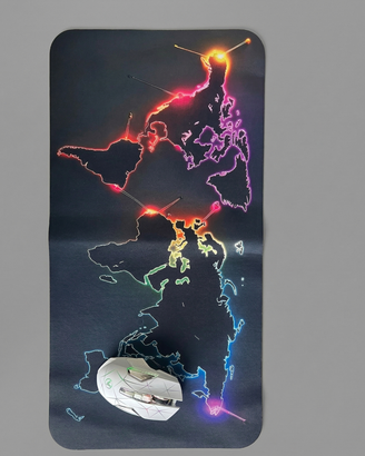 (30x60) Tappetino da scrivania con mappa del mondo