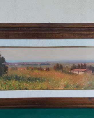 Pittore toscano ANDREA BORELLA  " PANORAMA LIVORNO