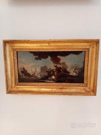 Pendant dipinti scene di battaglia