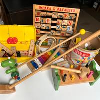 Lotto di giochi educativi in legno