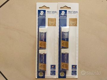 N°2 Confezioni da 2 Gomme STAEDTLER MARS PLASTIC 
